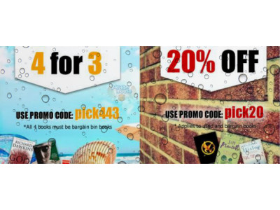 AwesomeBooks Coupons: 4 For 3 or 20% Off