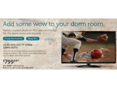 Dell Canada: $550 Off LG 55" Full HD LED TV - Now $800