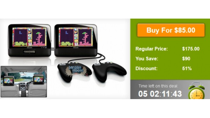 WagJag Canada: $85 For Philips 7 Inch Dual Screen Portable DVD Player/Controllers/Games CD