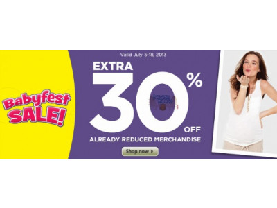 Babies R Us Canada: Additional 30% Off Sale Thyme Maternity Items