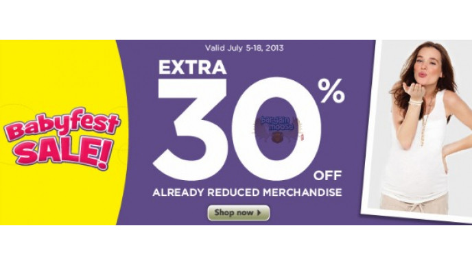 Babies R Us Canada: Additional 30% Off Sale Thyme Maternity Items