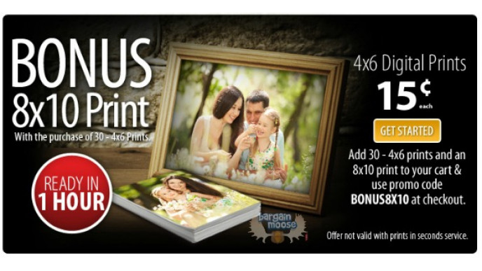 Walmart Canada Photo Centre Promo Code: Bonus 8x10 Print With Purchase Of 30 Prints
