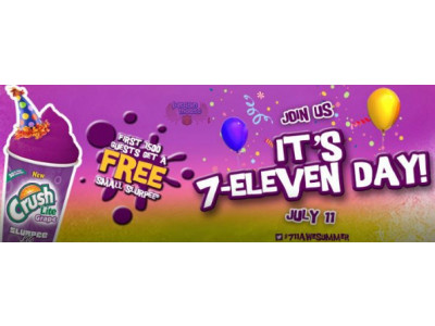 7-Eleven Canadian Freebie: Free Slurpee July 11