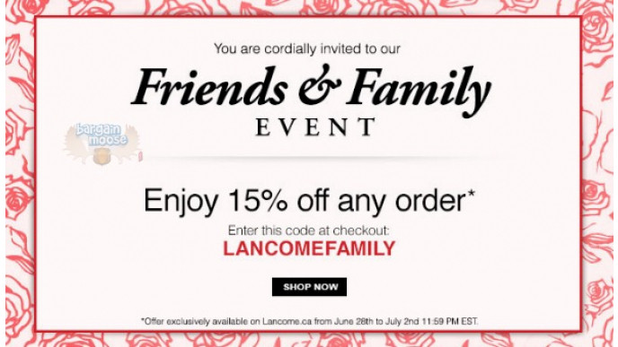 Lancome Canada Promo Code Save 15