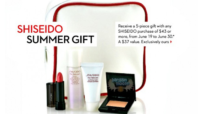 The Bay Canada: Free Gift With $43+ Shiseido Purchase