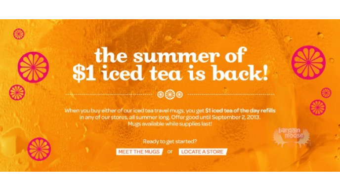 David's Tea Canada: Buy Travel Mug & Get Iced Tea For Only $1 All Summer