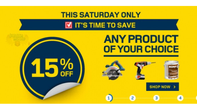 Rona Canada: Save 15% on Any Item Saturday Only (Expired)