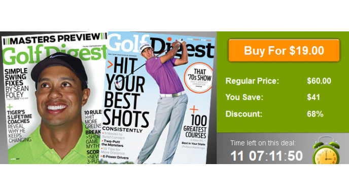 Wagjag Canada: $19 For 1-Year Subscription To Golf Digest Magazine ($60 Value) (Expired)