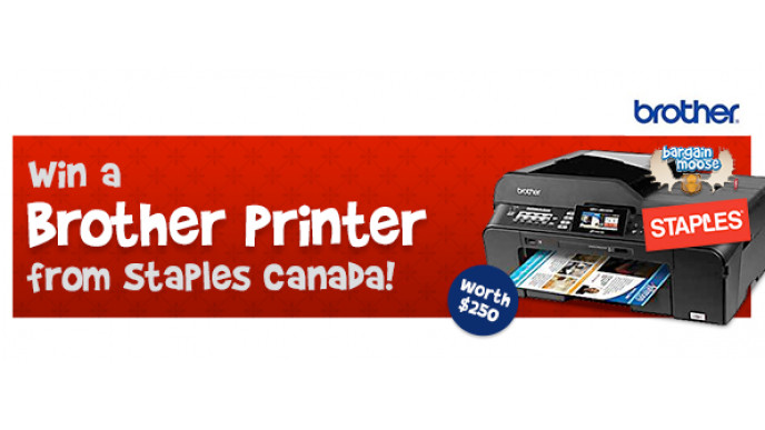 Bargainmoose Contest: Win a Brother Wireless Colour Inkjet All-In-One Printer from Staples.ca!