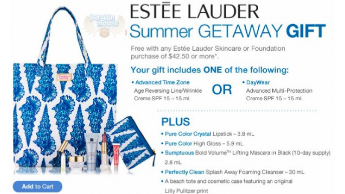 Sears Canada: Free 6 Piece Gift With $42.50 Estee Lauder Purchase