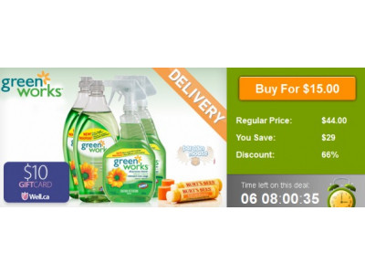 WagJag Canada: $15 For Green Works Cleaning Bundle, Burt's Bees Lip Balms & $10 Well.ca Gift Card