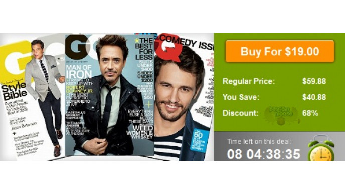 WagJag Canada: $19 For 1-Year Subscription To GQ (Save 68%)