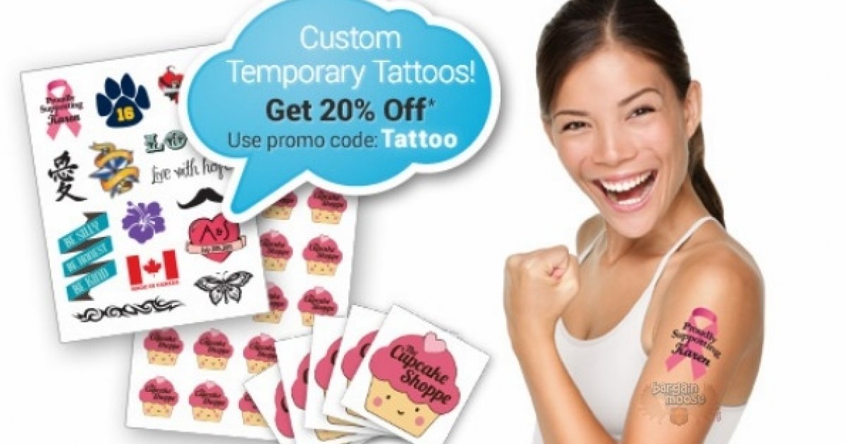 Sticker You Canada Promo Code 20 Off Custom Temporary Tattoos