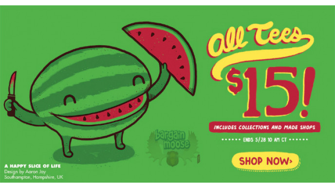 Threadless: All T-Shirts Only $15!