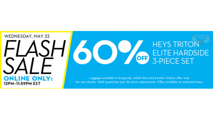 Get 60% off HEYS Triton 3-piece Luggage Set only $316 @ The Bay Canada * TODAY Only*