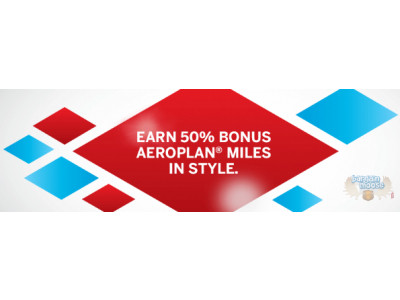 Air Canada: Get 50% Bonus Aeroplan Miles