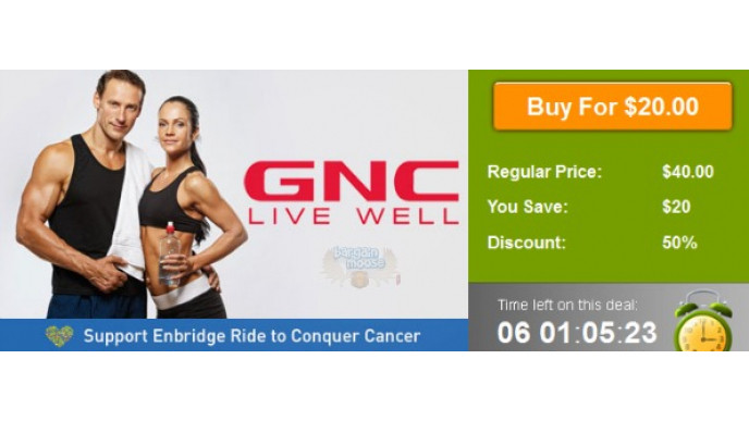 WagJag Canada: $20 For $40 of Health Products From GNC
