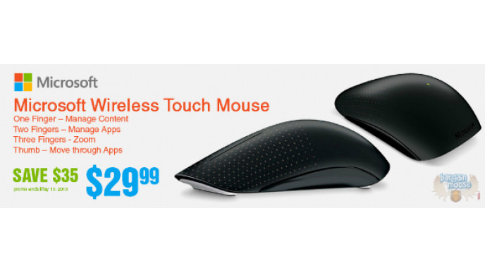 Canada Computers: Only $30 For Microsoft Wireless Touch Mouse (Save $35)