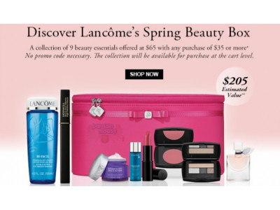 Lancome Canada: Spring Beauty Box $65 With $35 Purchase