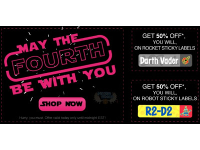 Mabels Labels: 50% Off Robot & Rocket Sticky Labels