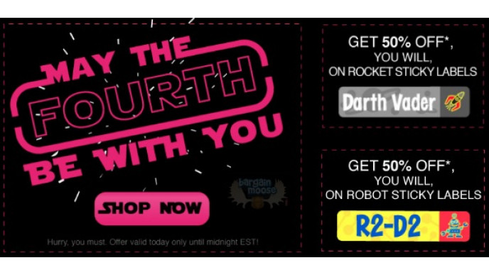 Mabels Labels: 50% Off Robot & Rocket Sticky Labels