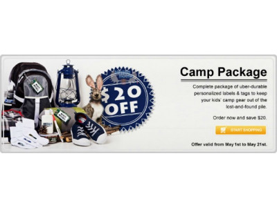 Oliver's Labels Canada: $20 Off Camp Packages (Now $39)