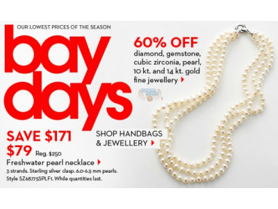 The Bay Canada: 60% Off Fine Jewellery