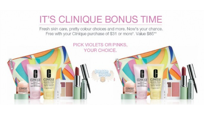 Sears Canada: Free gift with $31 Clinique Purchase