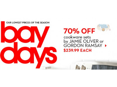 The Bay Canada: 70% Off Gordon Ramsay or Jamie Oliver Cookware Sets
