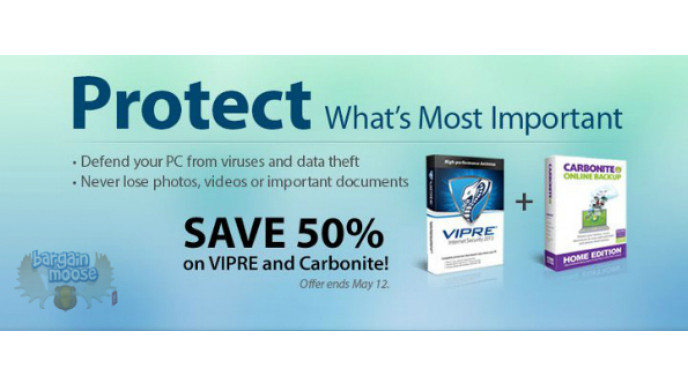 VIPRE Antivirus: Buy VIPRE Internet Security, Get Carbonite Home For FREE - $59 Value!
