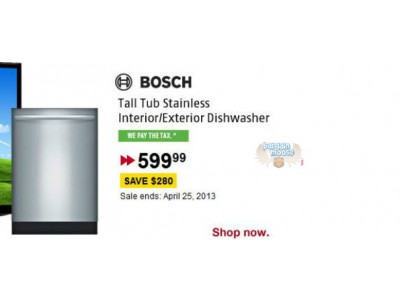 Future Shop Canada: Bosch Ascenta Built-In Dishwasher - $600 (Save $280)