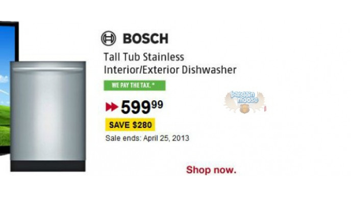 Future Shop Canada: Bosch Ascenta Built-In Dishwasher - $600 (Save $280)