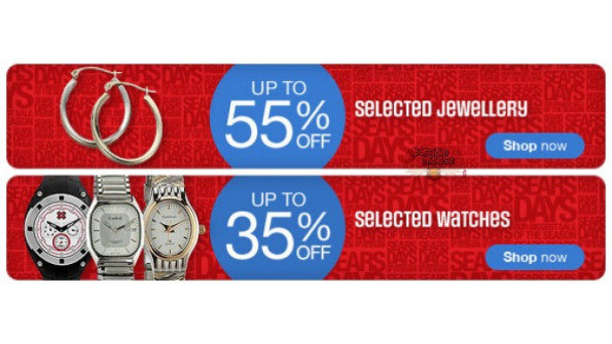 Sears Canada: Jewellery & Watches Up to 55% Off
