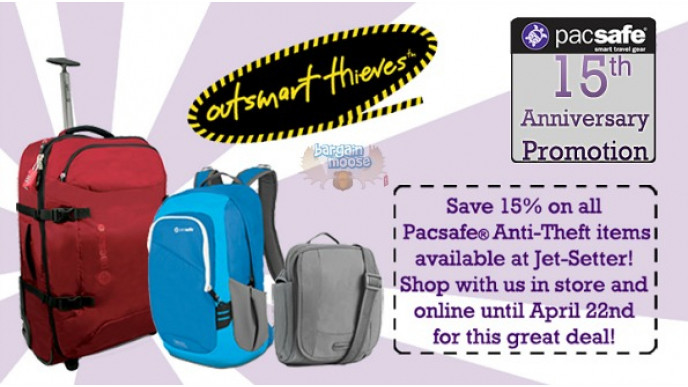 Jet-Setter Canada: 15% Off All PacSafe Anti-Theft Gear