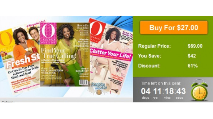 WagJag Canada: $25 For 1-Year Subscription To The Oprah Magazine