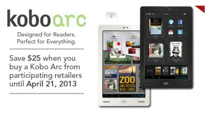 Chapters Canada: $25 Off Kobo Arc
