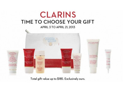 The Bay Canada: Free Clarins Gift w/ Purchase ($185 Value) 