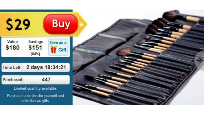 Dealfind Canada: $29 For 24-Piece Professional Make-up Brush Set ($180 Value)