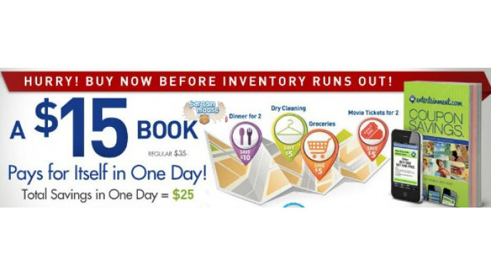 Entertainment Books: All Books $15 & Free Shipping