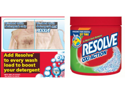 Canadian Freebie: Resolve Oxi-Action In-Wash Stain Remover (Mail In Rebate)