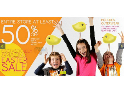 Please Mum Canada: Huge Easter Sale w/ Minimum 50% Off