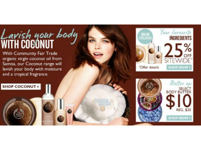 The Body Shop Canada Promo Code: Save $10 on $30+