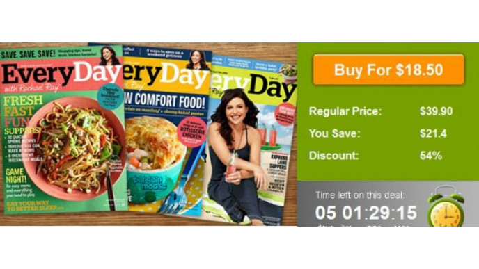 WagJag Canada: $18.50 For 1-Year Subscription To Everyday w/ Rachael Ray ($39.90 Value)