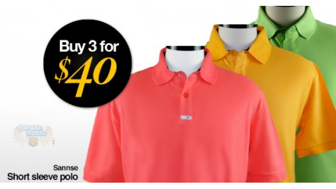 Shop.ca: 3 For $40 Men's Polos (Save $20)