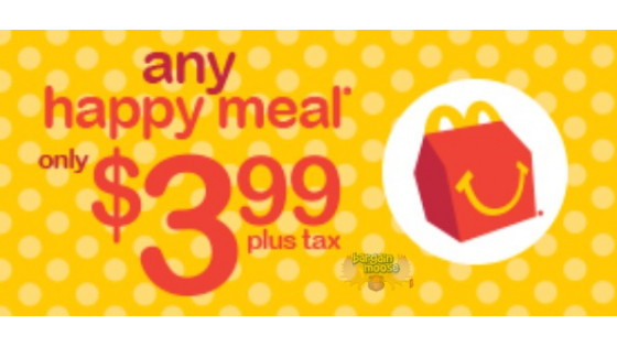 McDonalds Canada Happy Meals Now Only 3 99