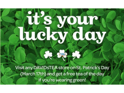 Canadian Freebie: Free Tea Of The Day @ David's Tea Canada (Today Only)