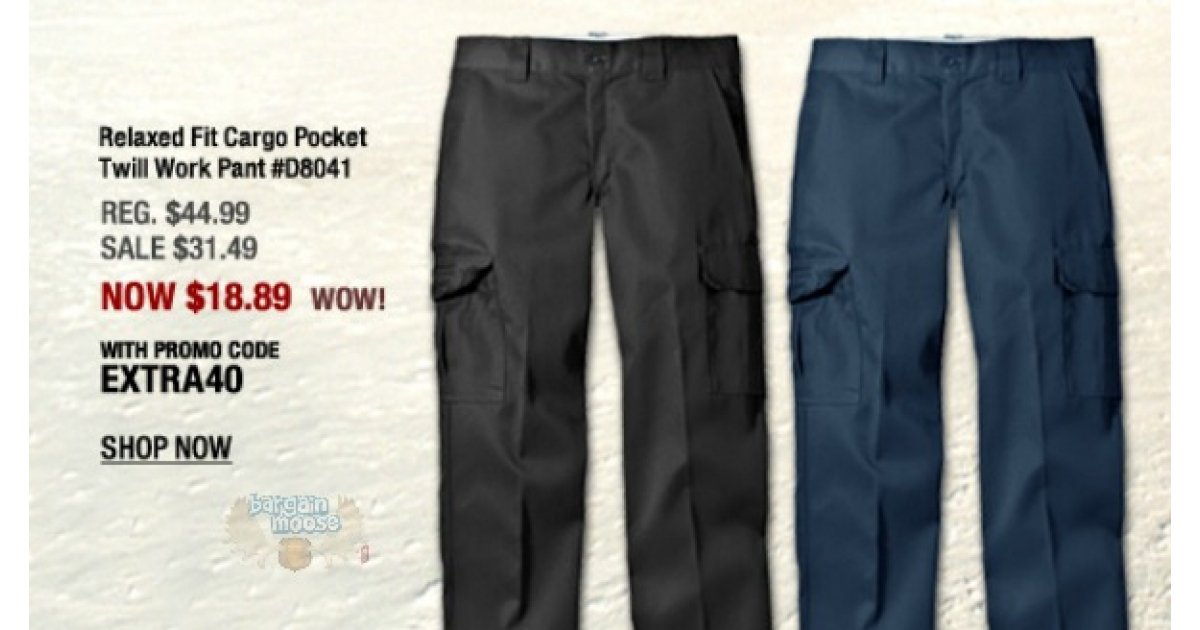 Dickies Canada Promo Code For an Extra 40 Off Already Reduced Cargo Pants