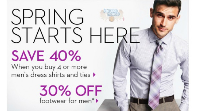 The Bay Canada: Up to 40% Off Menswear