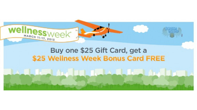 Spa Finder Canada Wellness Week: Buy a $25 Gift Card, Get One Free