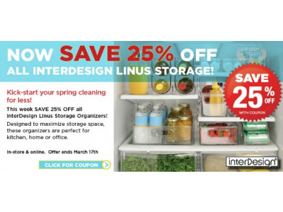 Kitchen Stuff Plus Canada: Get Organized With 25% Off Interdesign Linus Storage